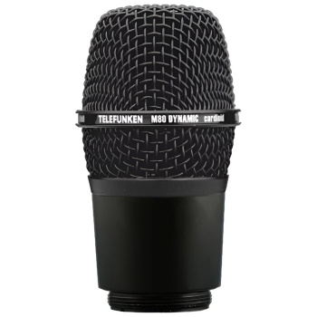 Telefunken 01 0010 M80-WHB Handled Kablosuz El Mikrofonu  (Siyah) | Shure Kablosuz Sistemler İçin Siyah Kafa